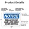 Signmission Exit Sign, Aluminum, 10 in W, 7 in H, Please Close And Lock Door When Exiting OS-2PACK-NS-A-710-L-17351 - alternate 6